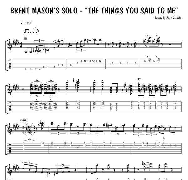 Brent Mason's Solo - "The Things You Said To Me"