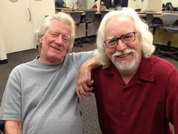 Dean Torrence of Jan and Dean with Bob backstage at the Harris Center, Folsom, CA-2014
