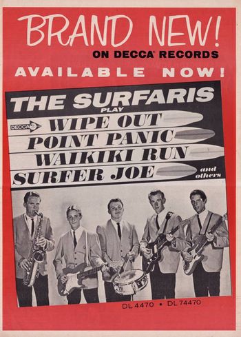 The Surfaris Play Decca Records Poster

