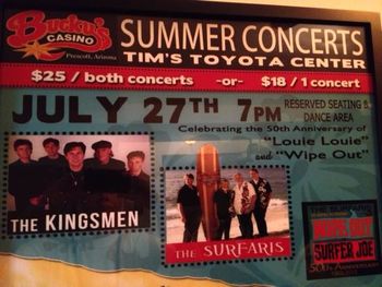 Surfaris / Kingsmen 50th Anniversary show, Tim's Toyota Center - Prescott, AZ 2014
