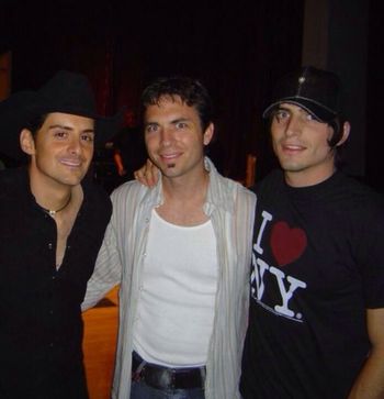 Backstage at the Opry with Brad Paisley and my bro
