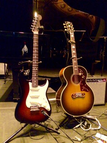 My two guitars, at the Cedar show
