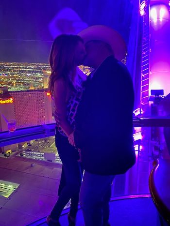 Melissa kissing me top of the high Roller in Vegas 3-24-22
