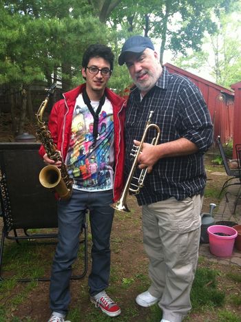 with Randy Brecker after "Desert flower" record session
