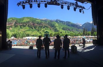 Fireball Mail on the Main Stage of  the  43rd Telluride Bluegrass Festival.

