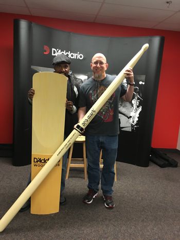 Derico Watson and Jeff Coffin and some big gear at D'Addario Canada
