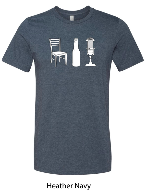 Grab A Chair /// Heather Navy /// Unisex T-Shirt 