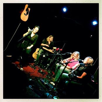 Songwriters in the Round at Tin Angel with Susan Gibson, Christine Havrilla and Gretchen Schultz - photo by Sharon Gray
