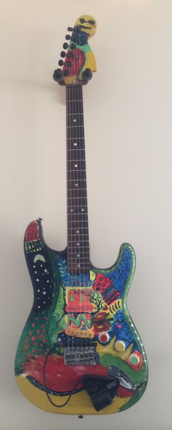 Synth Squire Strat - painted by Barry and Maria Shumate
