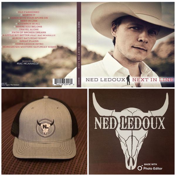 Ned LeDoux Bundle #1- "Next In Line" CD, Ball Cap, Decal