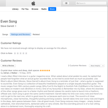 iTunes -  Even Song review
