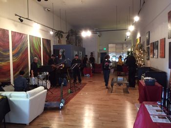Setting up at the elegant Imagine Affairs Art Lounge in Oakland.
