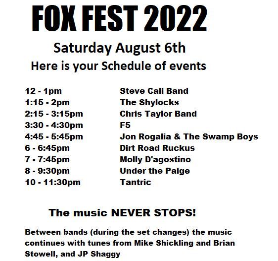 Fox Fest LineUp