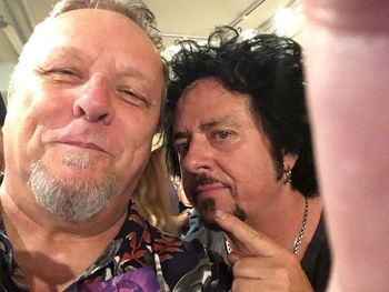 WITH STEVE LUKATHER BACKSTAGE AT THE RYMAN
