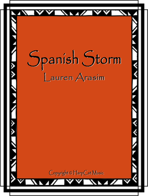 Now Available! My first original composition for solo harp, Spanish Storm. A great intermediate level piece that is sure to wow an audience! Only $5.99! If you're interested in purchasing, please email me at harpcatmusic@gmail.com.