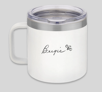 LIMITED EDITION: "Queen B" 14 oz. Urban Peak Trek Vacuum Insulated Camper Mug - White