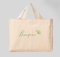 LIMITED EDITION: "Queen B" 100% Cotton Canvas Tote Bag - Natural