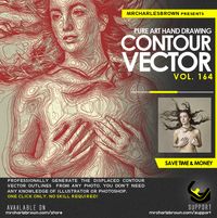 Pure Art Hand Drawing 164 – Contour Vector [Extended License]