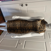 Sassy High Neck Leopard Mini Dress