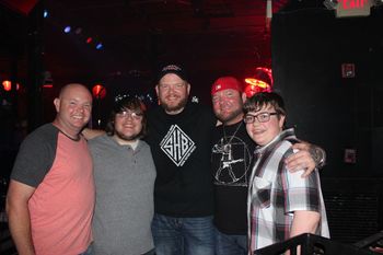 after the gig with Bo Phillips and Stoney Larue at The Rev Room in Little Rock, Arkansas
