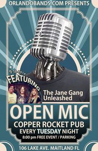 The Jane Gang Unleashed Featured at The Copper Rocket Open Mic Night