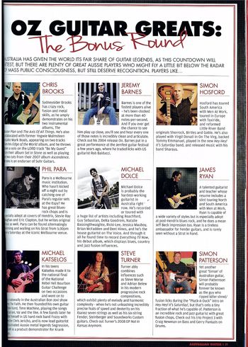 Oz Guitar Greats Bonus Round from Australian Guitar magazine
