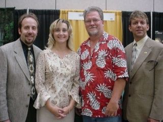 Steve, Celisa Harris, radio promoter Phil Emery, and Rich at Fan Fair
