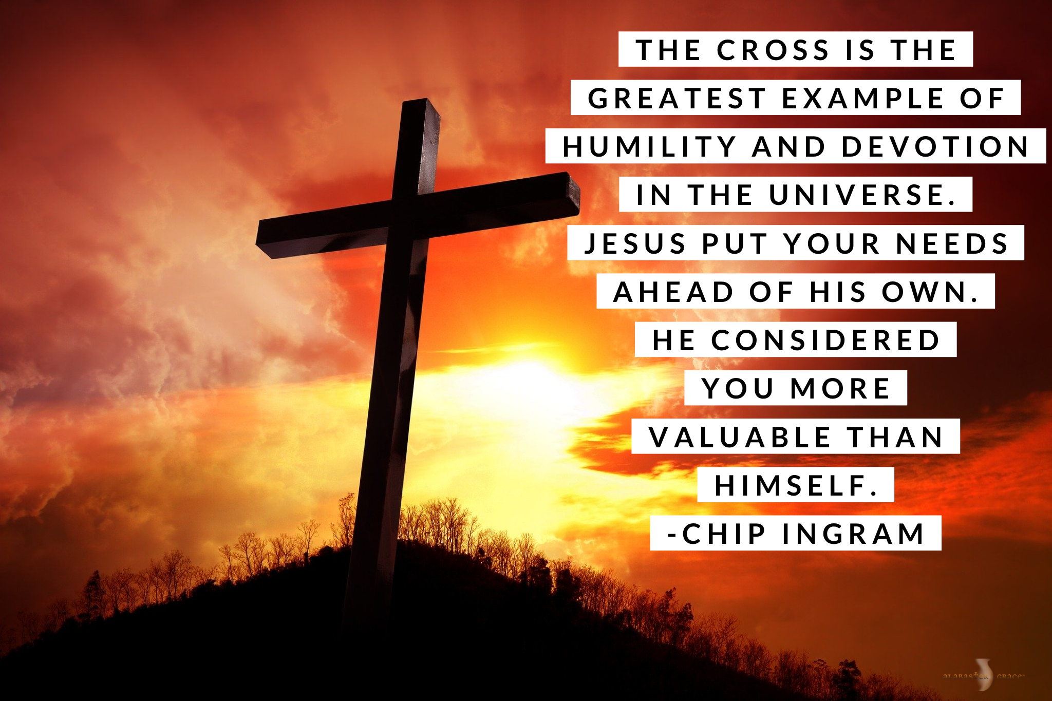 Today, we are thankful for the sacrifice made on the cross. The