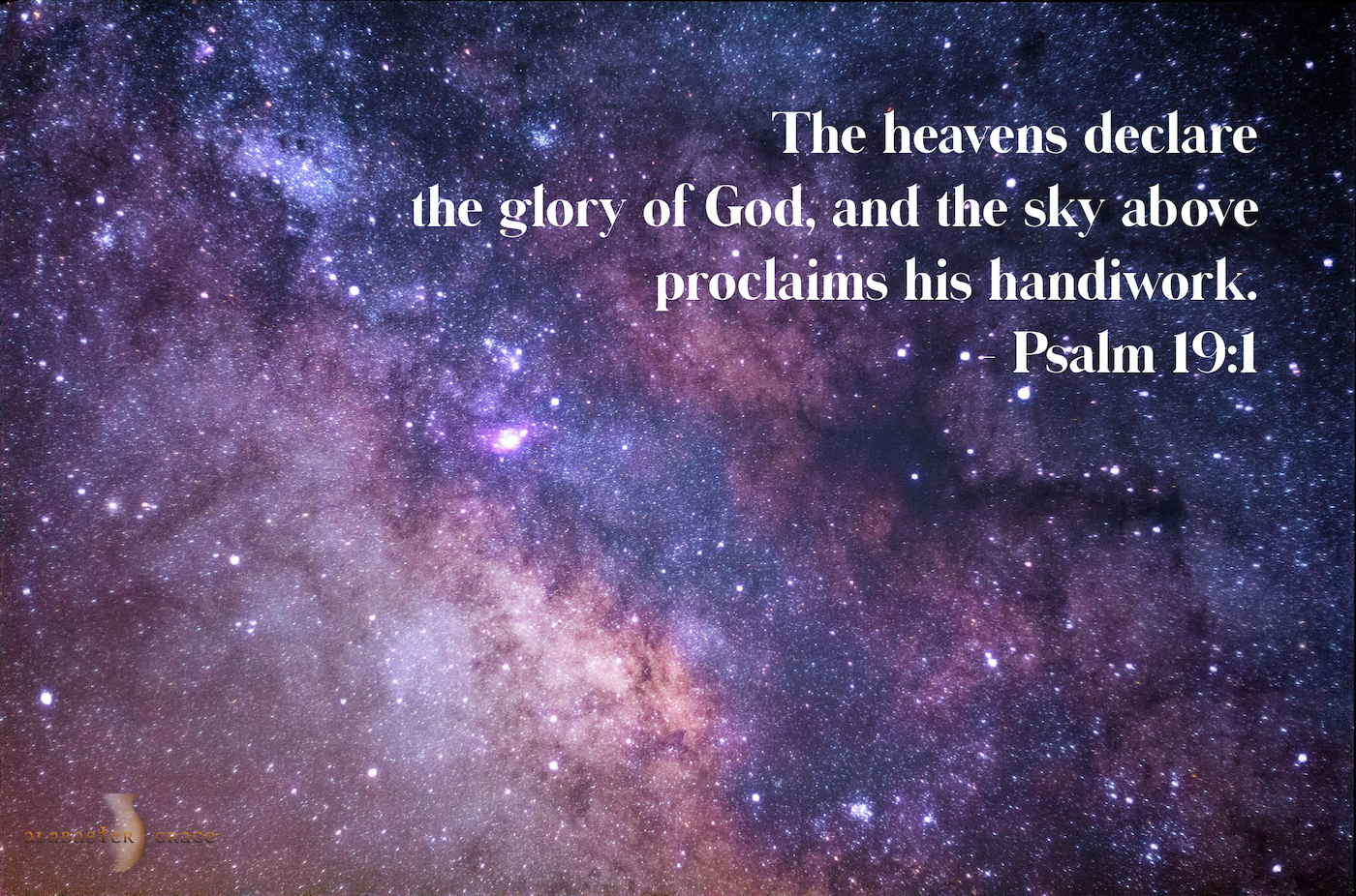 Heavens proclaim the glory of God: countless stars