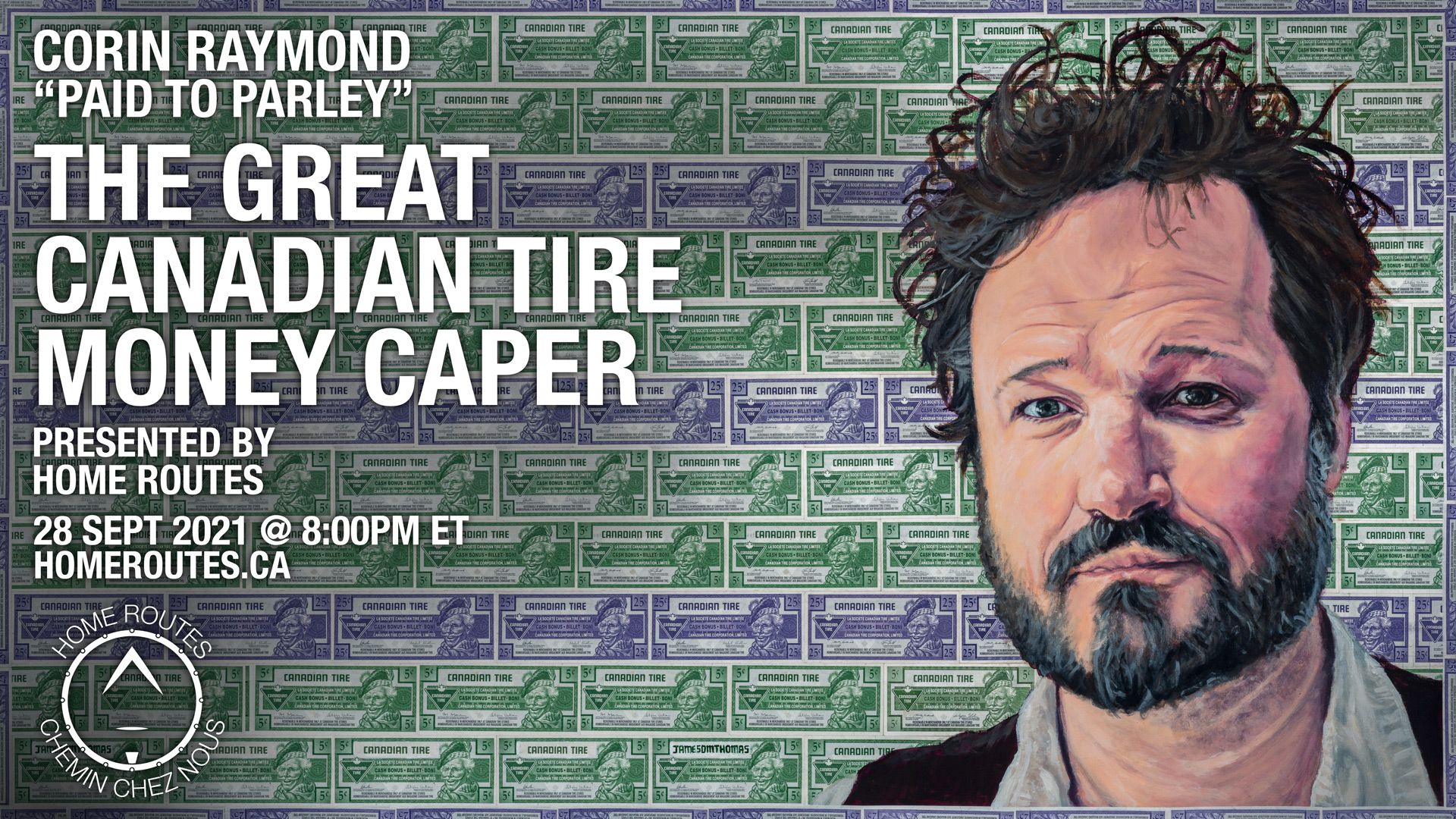 LIVE-ZOOMIN' my one-person show The Great Canadian Tire Money Caper!