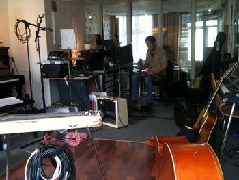 Gustaf recording lap-steel guitar
