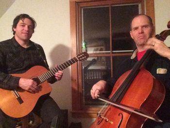 Cello and acoustic guitar session for  Winter Sun
