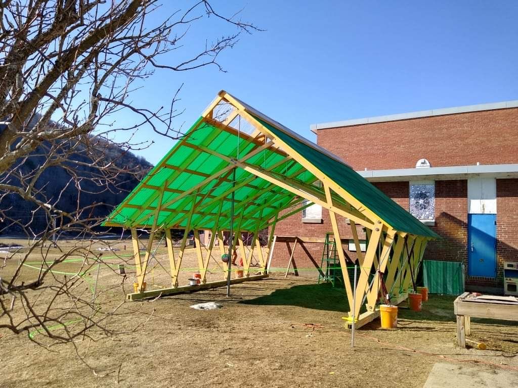 RyanTruss outdoor classroom at  the Rochester Elementary School.