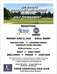 Markham Firefighters Memorial Golf Tournament