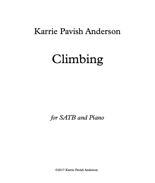Climbing - SATB and piano score