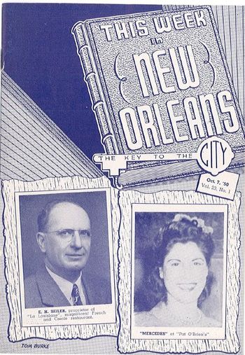 "This Week in New Orleans" from October 7, 1950 showing entertainer Mercedes on the cover.
