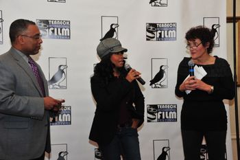 On the red carpet for the Teaneck International Film Festival with Sandi Klein!
