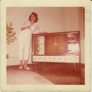 Grandmom on the Blaupunkt Stereo.. Man I loved the thing.. the bass tho'..

