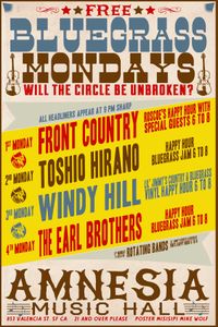Earl Brothers "Bluegrass Monday" residency 