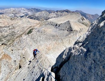 Climbing the North Ridge of 12,590ft Mt Conness, Yosemite.
