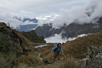 Hiking the Inka Trail high in the Andes, Peru
