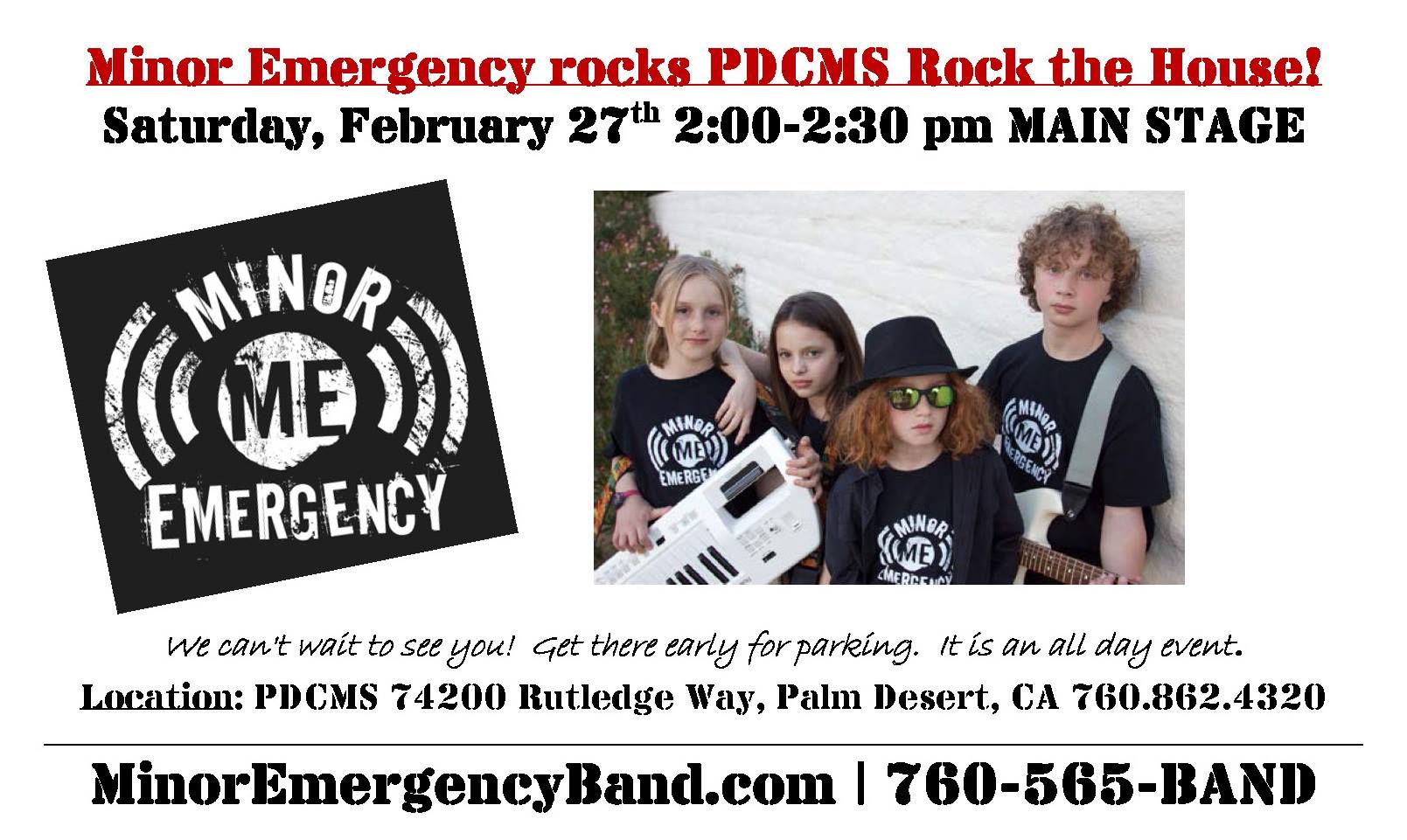 PDCMS Rock the House @ Palm Desert Charter Middle School - Feb 27 2016