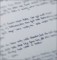 Handwritten Lyric Sheet  