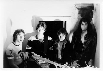 Alex Pollington, Kevin Christoff, Edgar Breau and Don Cramer at Saucer House 1977
