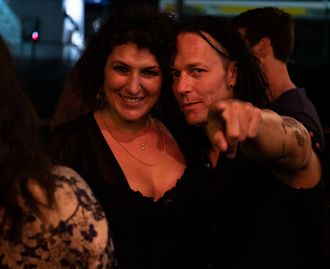 Hanna Barakat (Left) with her Producer, John Moyer (Right) at the SIREN CD Release Show and Party!