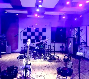 Tracking drums for new single. 11.12.17. Courtesy of Frank Gradishar
