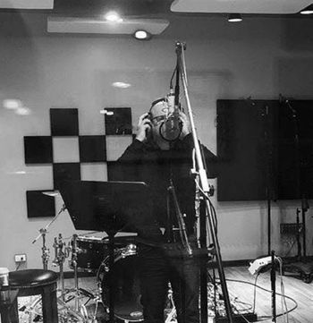 FG. Tracking lead vocals @ Coerce. January, 2018.
