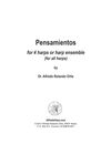 PENSAMIENTOS for 4 HARPS (or Ensemble) (lever or pedal) (SHEET MUSIC) • Easy level