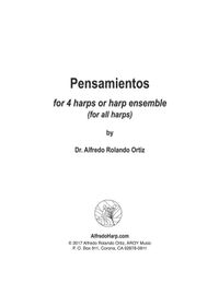 PDF download of "PENSAMIENTOS for Four Harps" • All harps • Easy level