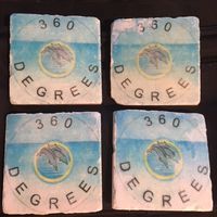 Set Of 4 Marble Coasters (Free Shipping in U.S.)